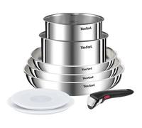 Set 8 pièces Tefal Poêles et Casseroles avec 2 couvercles hermétiques et 1 poignée amovible L8968S04 Ingenio Emotion
