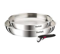 Tefal Ingenio Emotion, Batterie de cuisine, Acier inoxydable, Poêles 24/28cm, Poignée amovible, Design empilable, Induction, L8969345