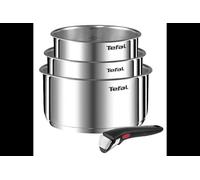 Tefal Ingenio Emotion Lot de 4 casseroles en acier inoxydable Ø 16/18/20 cm, poignée amovible, compatibles avec induction