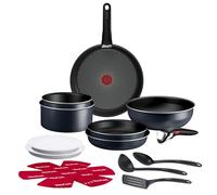 Tefal Ingenio Enjoy, Batterie de cuisine 17 pièces, Poêles et casseroles légères, Technologie Light Tech, Revêtement Titanium antiadhésif, L7239502