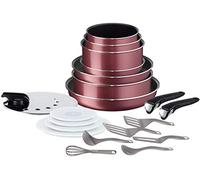 Tefal Ingénio Essential Batterie Cuisine 20 p, Tous Feux sauf Induction, Casseroles, Poêles, Couvercles Hermétique + Anti-Gras, Sauteuse, Cuillère, Spatules, Louche, Fouet, Poignées Classic L22890AZ