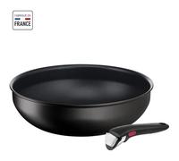 TEFAL INGENIO L3979302 Poêle wok 26 cm + poignée amovible, Induction, Revêtement antiadhésif sûr, Fabriqué en France, Eco Resist