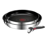 Tefal Ingenio Lot de 2 poêles 24/28 cm + poignée amovible, Induction, Acier inoxydable, Revêtement antiadhésif, Empilable, Compatible lave-vaisselle, Fabriqué en France, Preference On L9749302