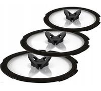 Tefal Ingenio Lot de 3 couvercles en verre de 22/24/28 cm de diamètre avec poignée et fente d'évaporation