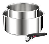 Tefal Série de 2 casseroles inox 16/20cm + poignée - L9739302