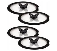 Tefal Ingenio - Lot de 4 couvercles en verre - Diamètre : 22/24/26/28 cm - Avec poignée rabattable et ouverture de sortie de vapeur - Verre/silicone - Passe au lave-vaisselle