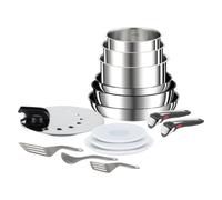 Tefal - Ingenio Preference On Batterie de cuisine - 15 pièces | Set casserole et poêle induction empilable - Poignée amovible brevetée - Revêtement Titanium antiadhésif - Tous feux