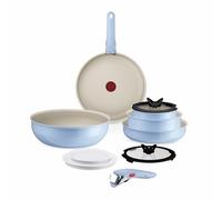 Tefal Ingenio Serenity, Batterie de cuisine 11pièces, Revêtement antiadhésif, Poignées amovibles sécurisées, Design empilable, L827SB04