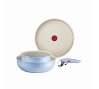 Tefal Ingenio Serenity, Batterie de cuisine 4pièces, Revêtement antiadhésif, Poignée amovible sécurisée, Design empilable, L8274S04