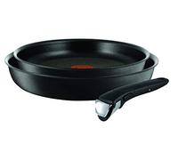 TEFAL Ingenio Ultimate L7649253 Set de poêles 24-28 cm Revêtement anti-adhésif Manche amovible Répartition uniforme de la chaleur Noir