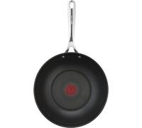 Tefal Jamie Oliver by Cook's Direct On Poêle à wok, 28 cm, revêtement anti-adhésif, signal thermique, poignée rivetée, convient pour l'induction, acier inoxydable, E304193