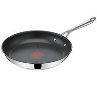 Tefal Jamie Oliver Cook's Direct Inox Poêle 28 cm, Induction, Revêtement antiadhésif, Indicateur de cuisson, Poignée sûre rivetée E3040644