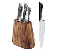 Tefal Jamie Oliver K267S656 Jeu de Couteaux, Acier inoxydable, Bois, Marron, Noir, 7 Pièces