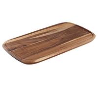 Tefal Jamie Oliver K26810 Planche à découper en bois d'acacia certifié FSC avec rainure pratique pour couper les aliments Marron 49 x 28 x 2,2 cm