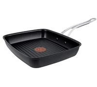 Tefal Jamie Oliver Poêle grill en aluminium anodisé dur Premium Series - 23 x 27 cm, Noir