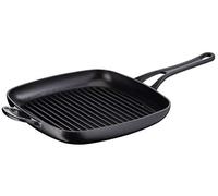Tefal - Jamie Oliver Premium fonte d'acier Poêle grill 25 cm, Cuisson sûre, Revêtement émaillé, Design traditionnel, Compatible four, Induction E2139155
