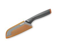 Tefal K1220115 Couteau Santoku Orange + Protection, Acier, Gris, 25, 6 x 1, 7 x 5, 1 cm