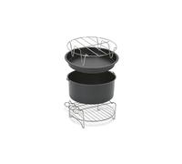 Tefal Kit de 4 Accessoires pour Easy Fry XL : Moule à Gâteau, Plat à Pizza, Support à Brochettes et Support Métallique - Revêtement Antiadhésif - Compatible EY20 / EY40 - XA112010