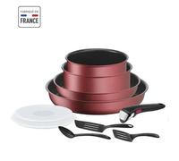 Tefal L3989502 Ingenio Daily Chef Rouge Surprise Set 10 Pieces, Revetement Antiadhésif, Tous Feux Dont Induction Rouge
