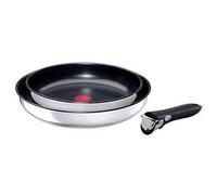Tefal - L9209202 - Ingenio 4 Inox - Lot de 2 poêles 24/28 + 1 poignée