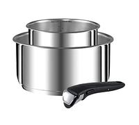Tefal L9408802 Ingenio Preference Inox Lot Casseroles 16/20 cm (1,6/2,6 L) Induction + Poignée Amovible Induction, Argent