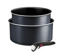 Tefal - Lot De 2 Casseroles Aluminium 18/20cm + 1 Poignée Noir L7239003