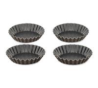 TEFAL PERFECTBAKE Lot de 4 moules à tartelettes 11 cm, aluminium 100% recyclé J5548102