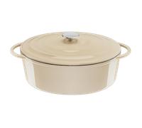 Tefal LOV Cocotte en fonte ovale 34x26 cm Induction Four Démarche d'éco-conception Beige COCOTTE OVALE - 34X26 CM