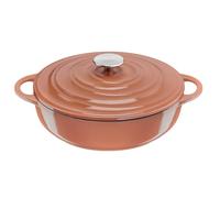 Tefal - Lov Cocotte Ovale en Fonte d'Acier Terracotta - 28 cm | Sauteuse 28 cm pour mijotés sains - Système de condensation pour cuisson lente - Compatible induction et four jusqu'à 250°C