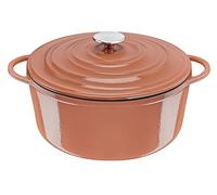 Tefal Lov Cocotte ronde en fonte d’acier 29 cm, Induction, Four, Ecodesign, Cuisson lente et saine, Ebook de recettes inclus, Terracotta E2600505