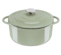 Tefal LOV E2580404 Cocotte en fonte anti-adhésive avec couvercle Vert lichen 25 cm 5 l