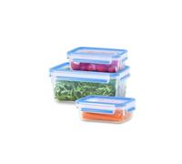 Tefal Boîtes conservation Masterseal Fresh K3028912 - Lot 3 (2,3L+1L+0,55L) Hermétiques Bleu