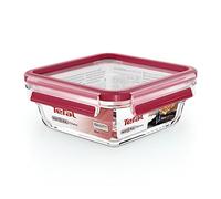 Tefal Masterseal Fresh Verre, Boîte alimentaire carrée 0,8 L, Conservation des aliments, Empilable, Compatible four et congélateur N1041410