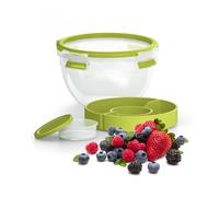 TEFAL Masterseal To Go Salad Box, Boîte alimentaire 1 L, 2 compartiments, 100% hermétique, Sans BPA, Garantie 30 ans K3100112