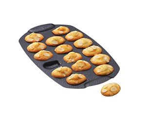 Tefal Moule gâteau 16 mini madeleines, Revêtement antiadhésif, Aluminium recyclé et recyclable, Pâtisserie bien dorée, Fabriqué en France, PerfectBake Mini J5734802