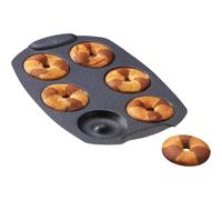 Tefal Moule gâteau 6 mini donuts, Revêtement antiadhésif, Aluminium recyclé et recyclable, Pâtisserie bien dorée, Fabriqué en France, PerfectBake Mini J5734602