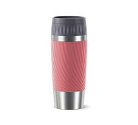 Tefal Mug isotherme étanche 0,36L, Double paroi, Acier inoxydable, Boisson à 360°,Fermeture Quick-Press, Sans BPA, Compatible lave-vaisselle, Base antidérapante, Travel Mug Easy Twist corail N2011610