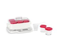 Tefal Multi Delices Express, Yaourtière, 6 Pots, Rouge, Yaourt Maison, 5 Programmes automatiques, desserts lactés, fromages blancs et desserts moelleux, Pots de 140ml, 100% sans BPA, YY5425FB