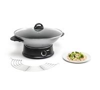 Tefal Multi Wok électrique, Thermostat réglable, Cuisson saine, Indicateur de chauffe Thermo-Spot, Couvercle en verre, Fabriqué en France WO300010