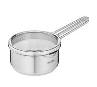 Tefal Nordica Casserole 16 cm (1,4 L) en acier inoxydable garanti 10 ans + Couvercle verre, Base diffusion de chaleur, Bec verseur, Egouttage facile, Tous feux dont induction H8522235