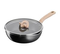 Tefal One Pick Pot Poêle profonde 24cm, 3 personnes, Induction, Polyvalente, Couvercle, Revêtement antiadhésif résistant, Technologie Thermo-Signal, Noir, G1668704