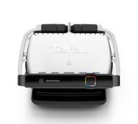 Tefal OptiGrill Elite GC750D30 - Gril de Contact 600cm² - 12 Programmes - Thermostat Tactile - Plaques Amovibles - Noir/Inox - 300x200mm