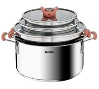 Tefal Opti'space Batterie De Cuisine 6 Pièces Faitouts 18/20/24 Cm + Couvercle G720s674