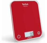 Tefal Optiss, Balance de cuisine électronique fr, écran rétro-éclairé fr facile à lire, anti-rayures, capacité 5k g de, couleur rouge, BC50U3V0