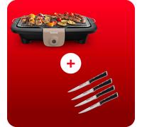 Tefal Pack Web - Barbecue Easy Grill + 4 couteaux à steak Ice Force