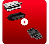 Tefal Pack Web - Optigrill 4en1 XL (avec plaque snacking) + plaque gaufres