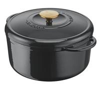 Tefal Pierre Gagnaire Héritage Cocotte en fonte d’acier 21 cm (3,3 L), Induction, Revêtement émaillé, Couvercle spécial condensation, Rétention de chaleur, Cuisson lente, Gris brillant E2570304