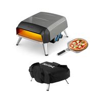 Tefal Pizza Pronto, Four à pizza extérieur, Fonctionne au gaz, Pierre rotative à 360° pour cuisson uniforme, Housse et Flexible, Application gratuite, YY5728FB
