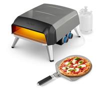 Tefal Pizza Pronto, Four à pizza maison, Gaz, Pierre rotative à 360°, JM412010