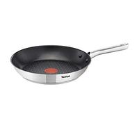 Tefal Poêle 24 cm, Induction, Revêtement antiadhésif, Acier inoxydable 18/10, Garantie 10 ans, Base 3 couches, Cuisson saine, Saisie parfaite, Duetto A7040463